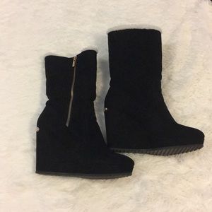 Juicy Couture Black Wedge Boots